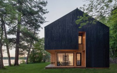 Cabin Overlooking Lake, Canada by Atelier Schwimmer